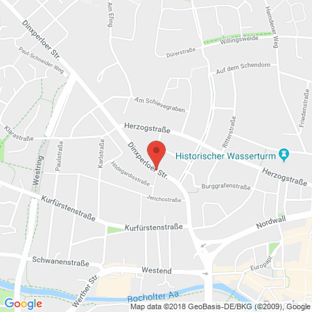 Kartenansicht Westfalen-Tankstellen