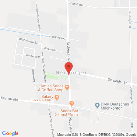 Kartenansicht AVIA Tankstelle Kossen