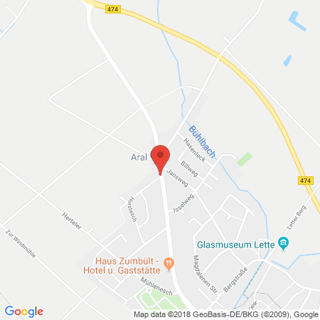 Kartenansicht ARAL Tankstelle Uckelmann