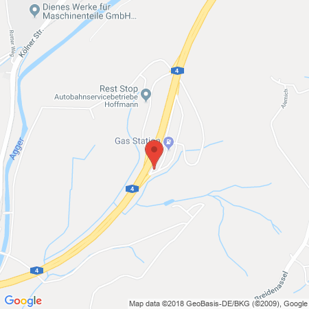 Kartenansicht BAB-Tankstelle Aggertal Süd (Aral)