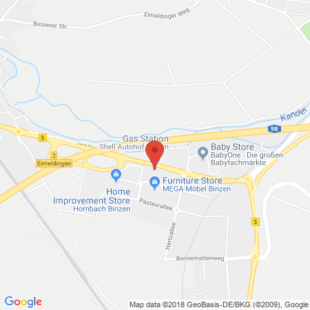 Kartenansicht Autohof Binzen - Shell Autohof