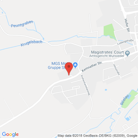 Kartenansicht Waschpark Fichtelgebirge