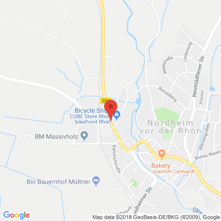 Kartenansicht Autogas Rhön