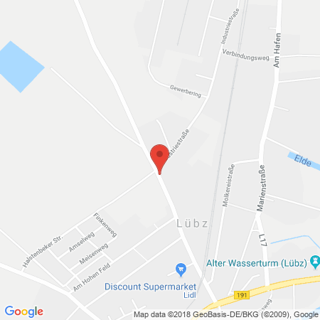 Kartenansicht Raiffeisen BHG e.G Lübz