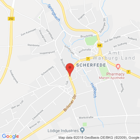 Kartenansicht Aral Station, Auto Hellwig