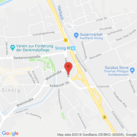 Kartenansicht ED-Tankstelle Sinzig
