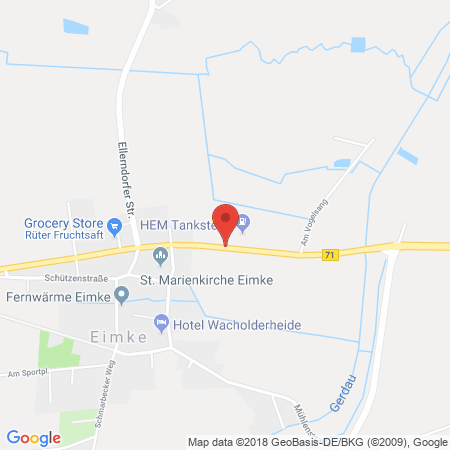 Kartenansicht HEM-Tankstelle Amtsfeld