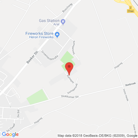 Kartenansicht Aral Station Elten, Gebrüder Derksen GmbH