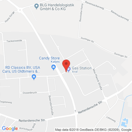 Kartenansicht Shell Station Emmerich-Ost, ETG Tankstellen GmbH