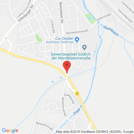 Kartenansicht AVIA-Tankstelle, Autohaus Gelb