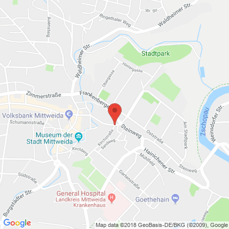 Kartenansicht Westfalen-Autogas Citroen-Autohaus Zwinzscher