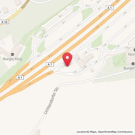Karte BAB-Tankstelle Lichtendorf Süd (Aral)