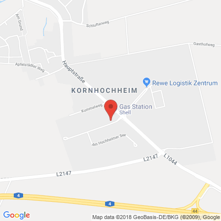 Kartenansicht Shell Autohof Neudietendorf