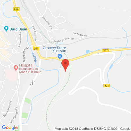 Kartenansicht ED-Tankstelle Daun