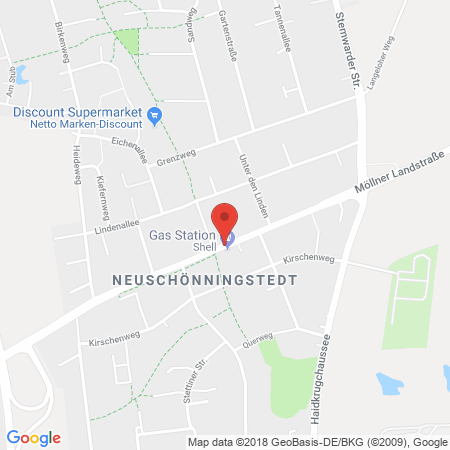 Kartenansicht Shell-Tankstelle