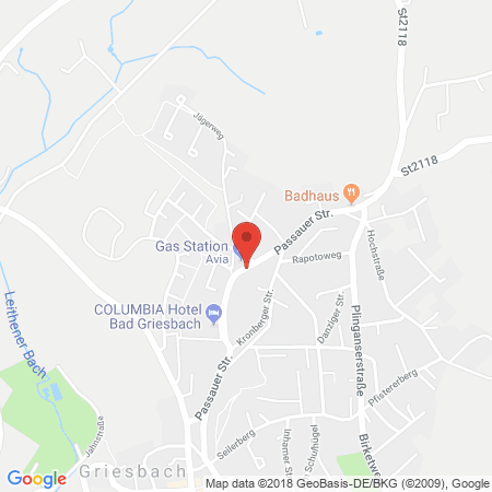 Kartenansicht AVIA-Tankstelle Greiler