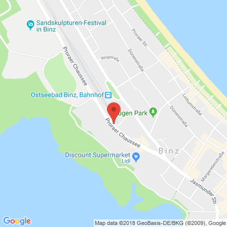 Kartenansicht Rügen Total- Station Behrenwolt