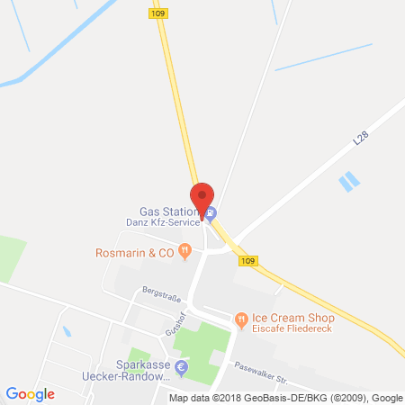Kartenansicht Freie Tankstelle, KFZ Service Danz