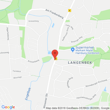 Kartenansicht OIL-Tankstelle Harburg