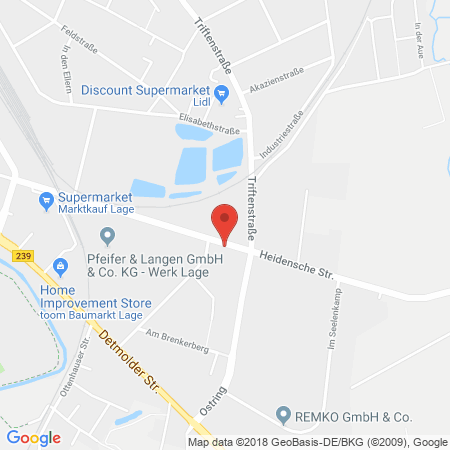 Kartenansicht Raiffeisen Lippe-Weser AG Lage