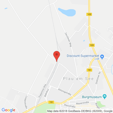 Kartenansicht Raiffeisen BHG e.G. Lübz, Autogastankstelle