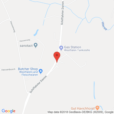 Kartenansicht Westfalen-Tankstelle Volker Happe