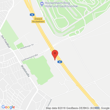 Kartenansicht BAB-Tankstelle Am Hockenheimring West