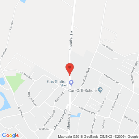 Kartenansicht Shell-Tankstelle