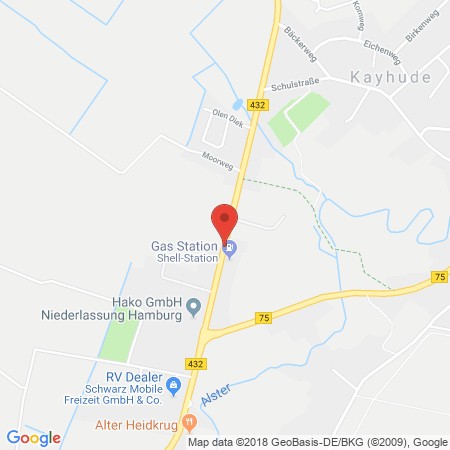 Kartenansicht Shell-Station