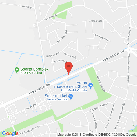 Kartenansicht Felta Tankstelle am famila-Center