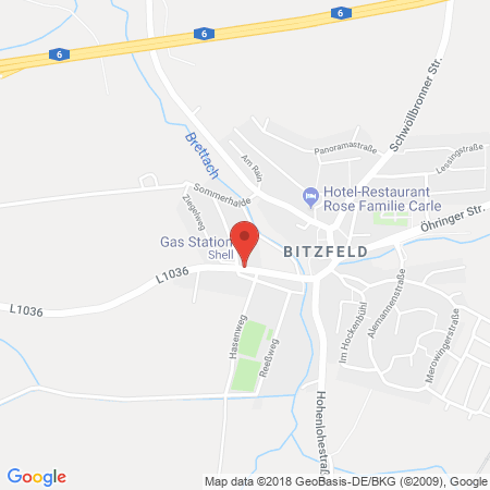 Kartenansicht Shell-Station Hermann Ehmann