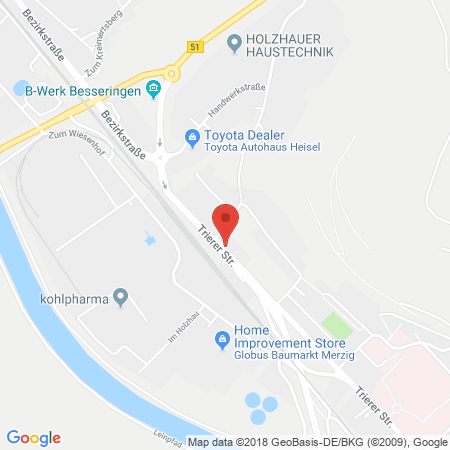 Kartenansicht Tankstelle Weißen-Fels