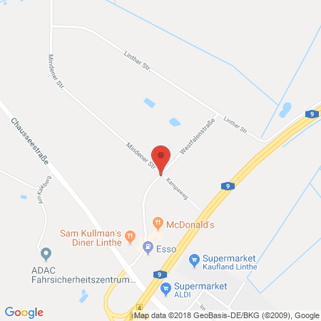 Kartenansicht Esso Autohof Linthe