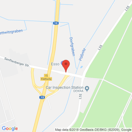 Kartenansicht Esso Autohof am Lausitzring