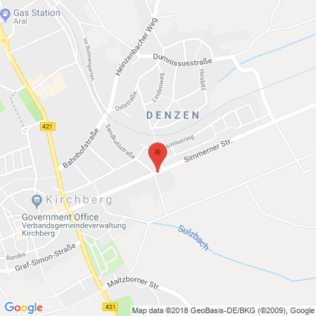 Kartenansicht ED-Tankstelle Kirchberg