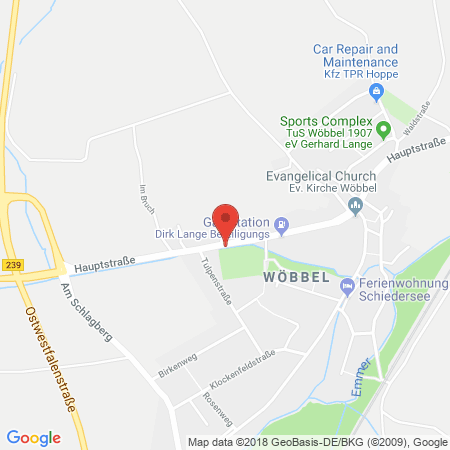 Kartenansicht Tankstelle Dirk Lange GmbH & Co. KG