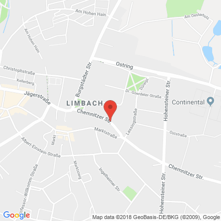 Kartenansicht Autohaus Limbach-Oberfrohna