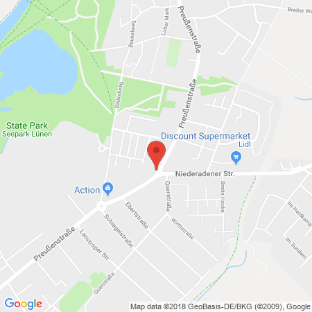 Kartenansicht BFT / 1a Autoservice Siegfried Erdelhoff