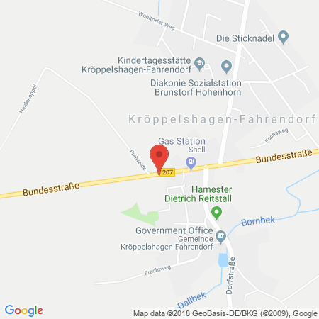 Kartenansicht Shell-Station