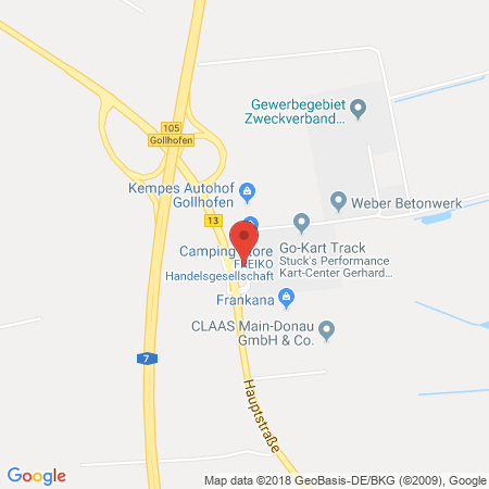 Kartenansicht Esso-Autohof Gollhofen