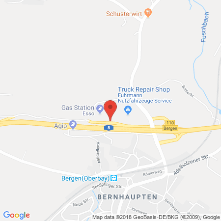 Kartenansicht BAB-Tankstelle Hochfelln Nord (Esso)