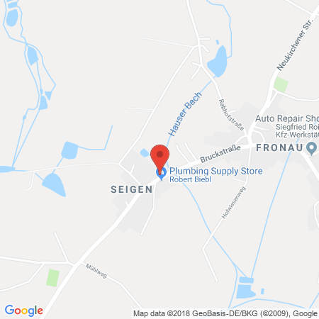 Kartenansicht Fa. Biebl Haustechnik