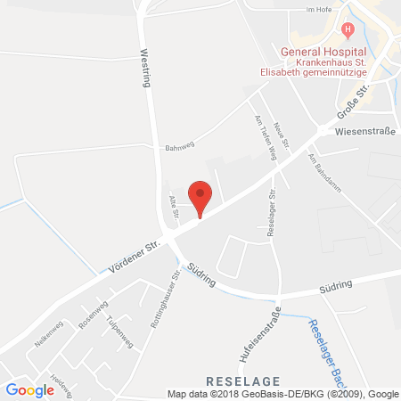 Kartenansicht Jantzon-ARAL-Station Flöring