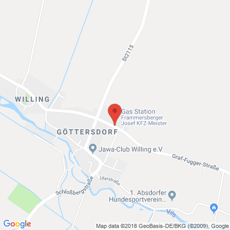 Kartenansicht Josef Framersberger Autogastankstelle