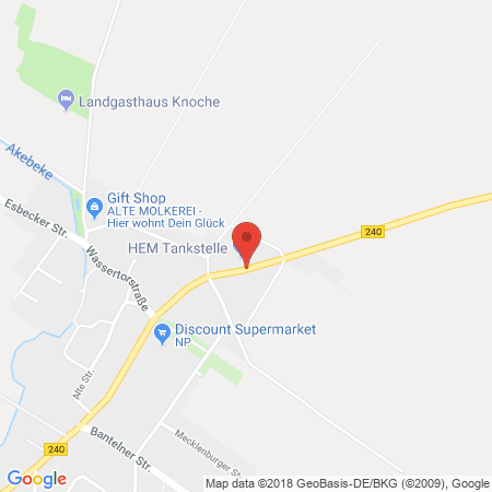 Kartenansicht HEM-Tankstelle