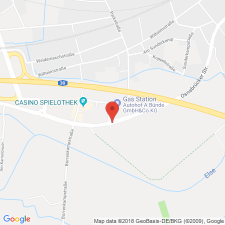 Kartenansicht Autohof Bünde GmbH & Co. KG (Shell)