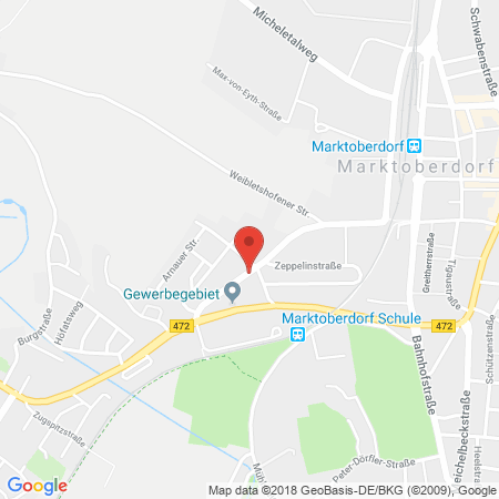 Kartenansicht Autohaus Huber / LEGER GmbH