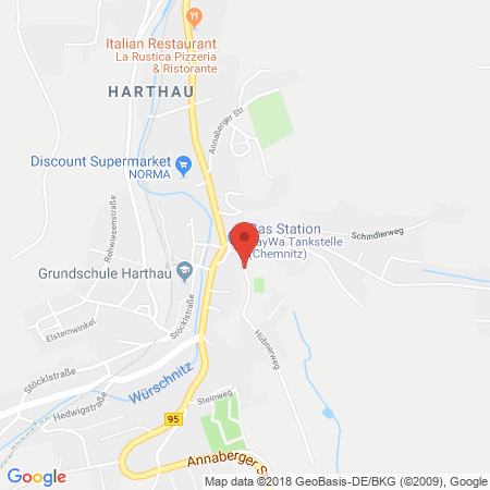 Kartenansicht BayWa Tankstelle