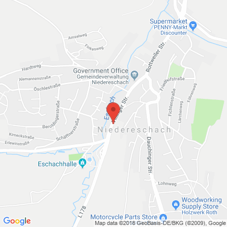 Kartenansicht Autohaus + Tankstelle Modler