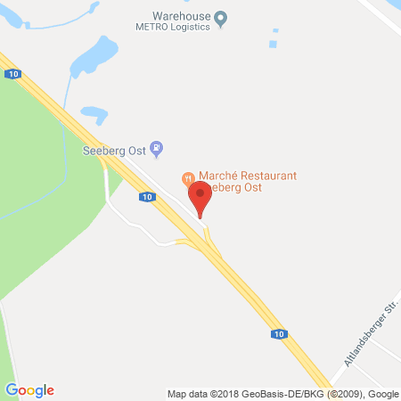 Kartenansicht BAB-Tankstelle Seeberg Ost (Star)